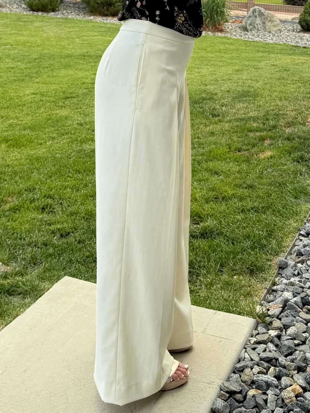 Wide Leg Ivory Trousers Ralph Lauren